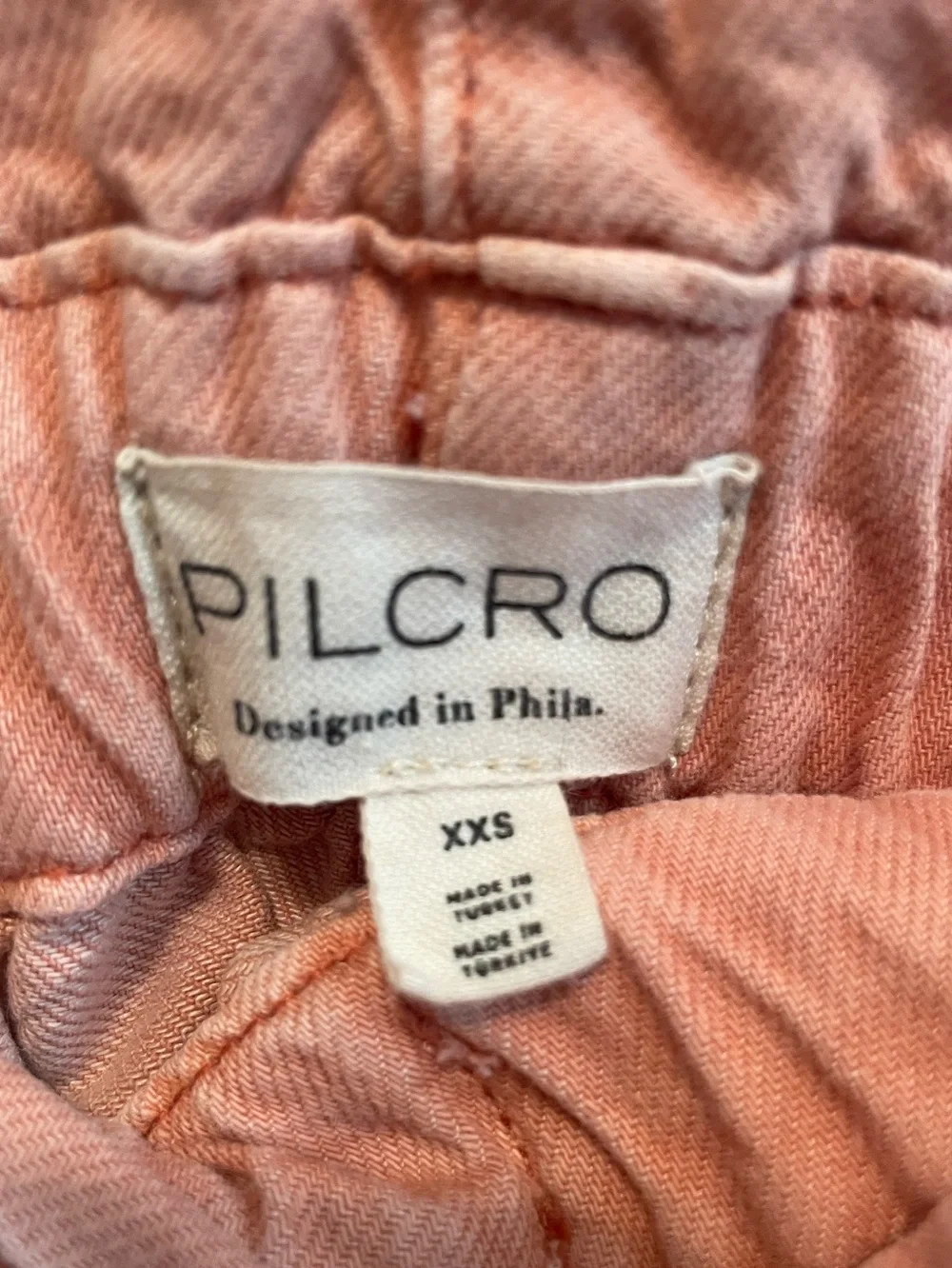 Pilcro Wide-Leg Cropped Pants in Dusty Peach